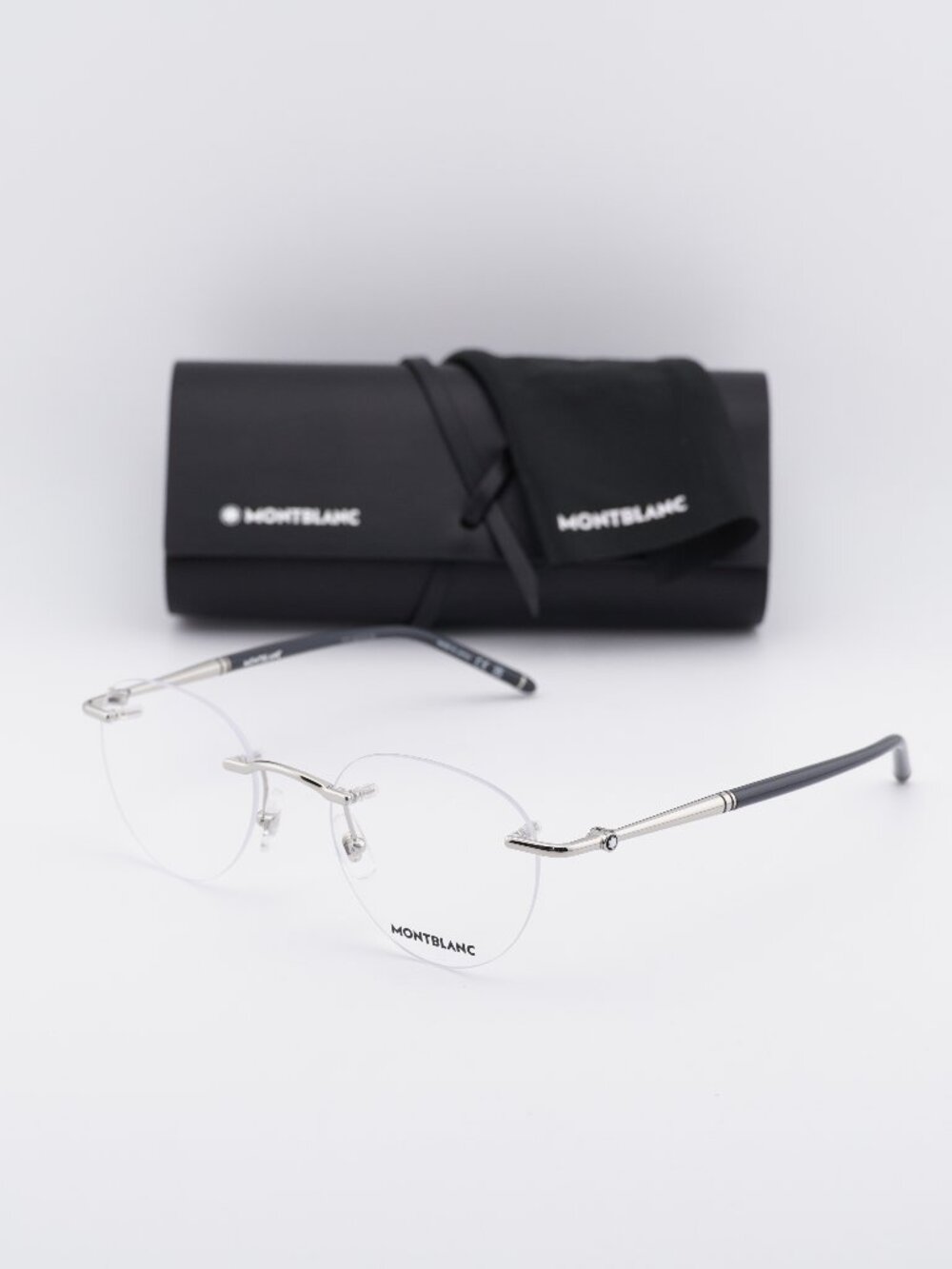 Montblanc MB0244 002 Square Eyeglasses – Silver 51mm